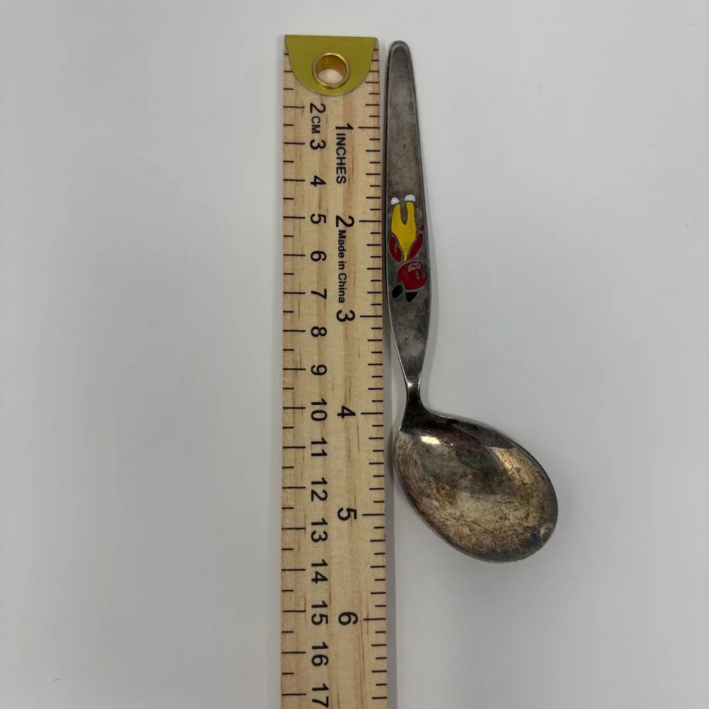 Antique W-Germany Rabbit & Evald Nielsen Danish Silverplate Mouse Child Spoons